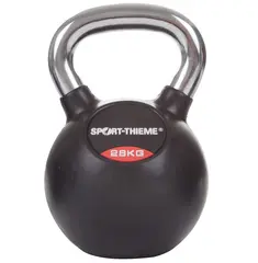 Sport-Thieme Rubber-Coated, Smooth Chrom Handled Kettlebell