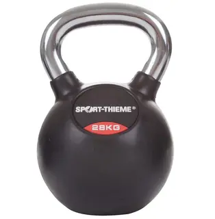 Sport-Thieme Rubber-Coated, Smooth Chrom Handled Kettlebell