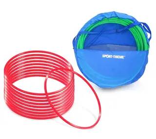 Set of &#248; 80 cm Gymnastic Hoops with Stor age Bag