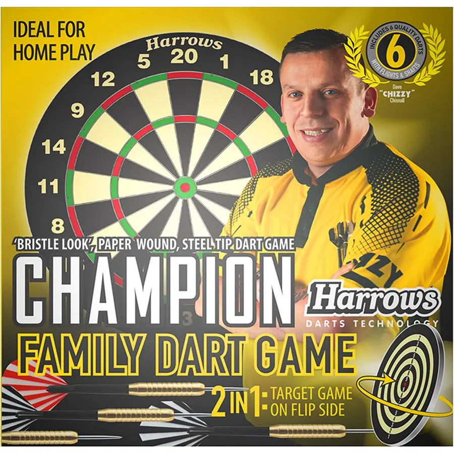 Dart Harrows World Champion Family Tradisjonell dartskive med 6 piler 