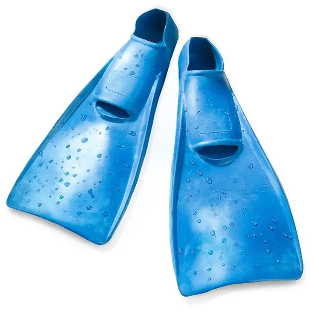 Rubber Swimming Fins 30–33, L: 34 cm, Bl au 