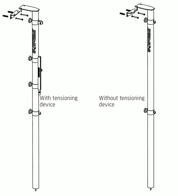 Sport-Thieme Hook-In Volleyball Posts As counter posts 