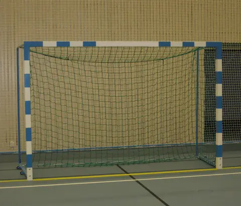 H&#229;ndballm&#229;l 3x2m hvit/bl&#229; 1 stk | foldbare nettb&#248;yler m/nett