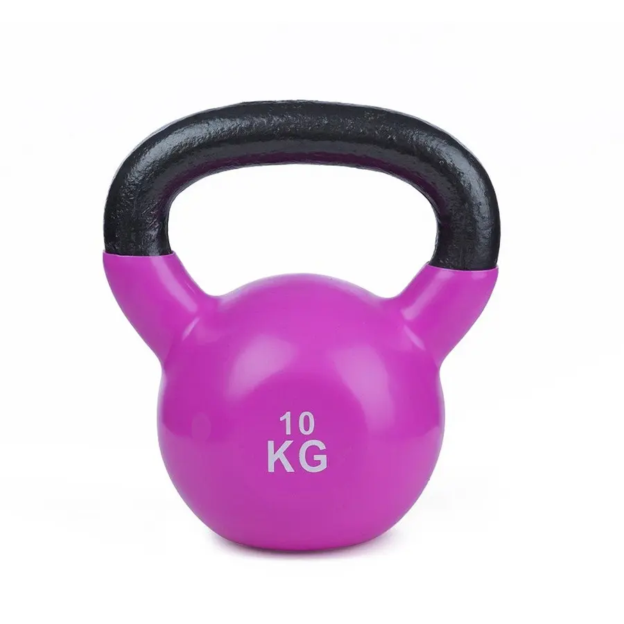 Kettlebell Vinyl 10 kg 1 stk | 10 kg | Lilla 