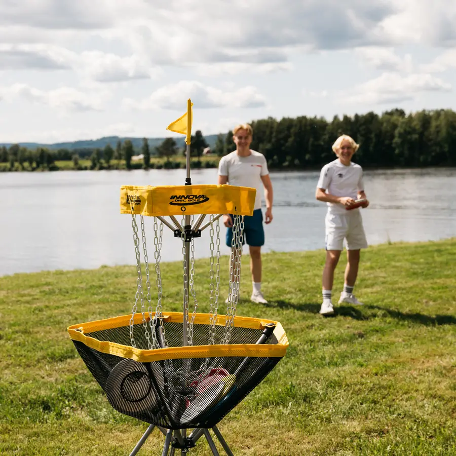 Guru Disc Golf portabel kurv Mobilt frisbeegolf mål med bæreveske 