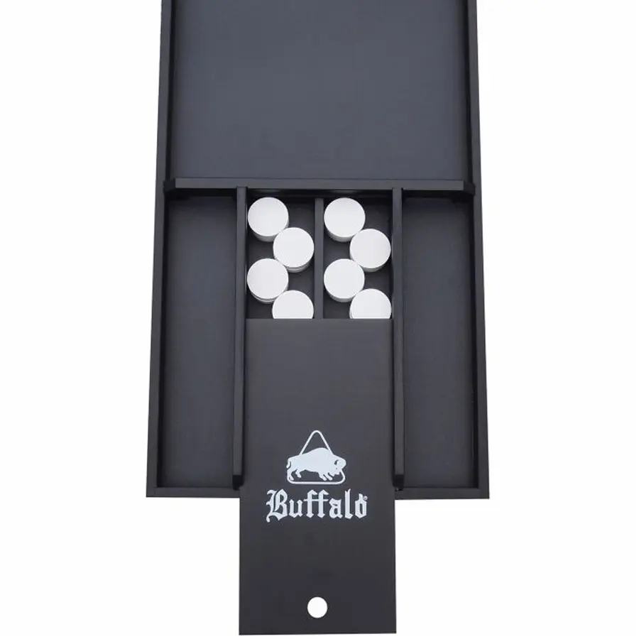 Buffalo | Shuffleboard Nero 200x41x4,5 cm 