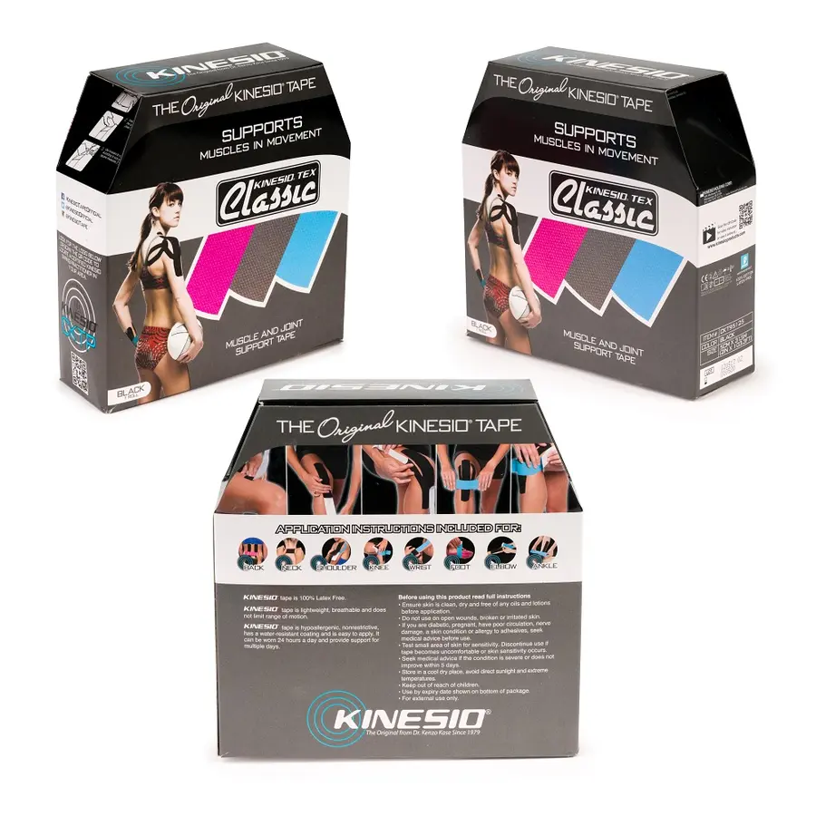 Kinesio | Tex Classic Kinesioteippi Musta | 31,5 m x 5 cm 