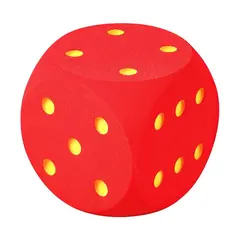 Big foam dice red