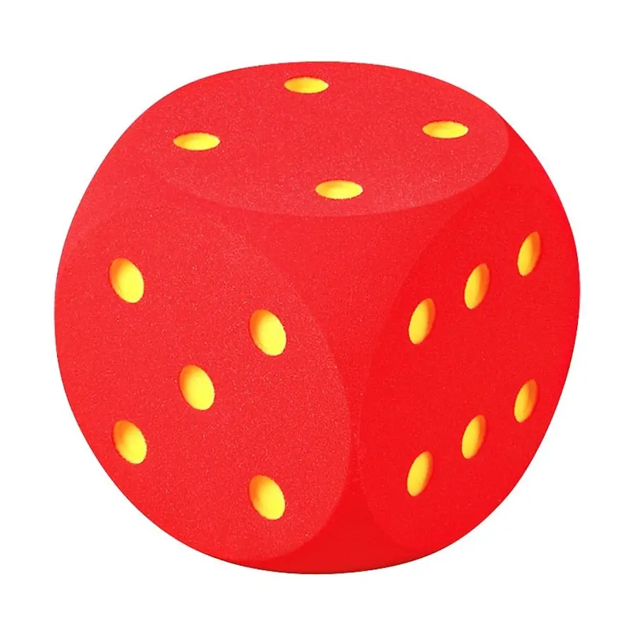 Big foam dice red 