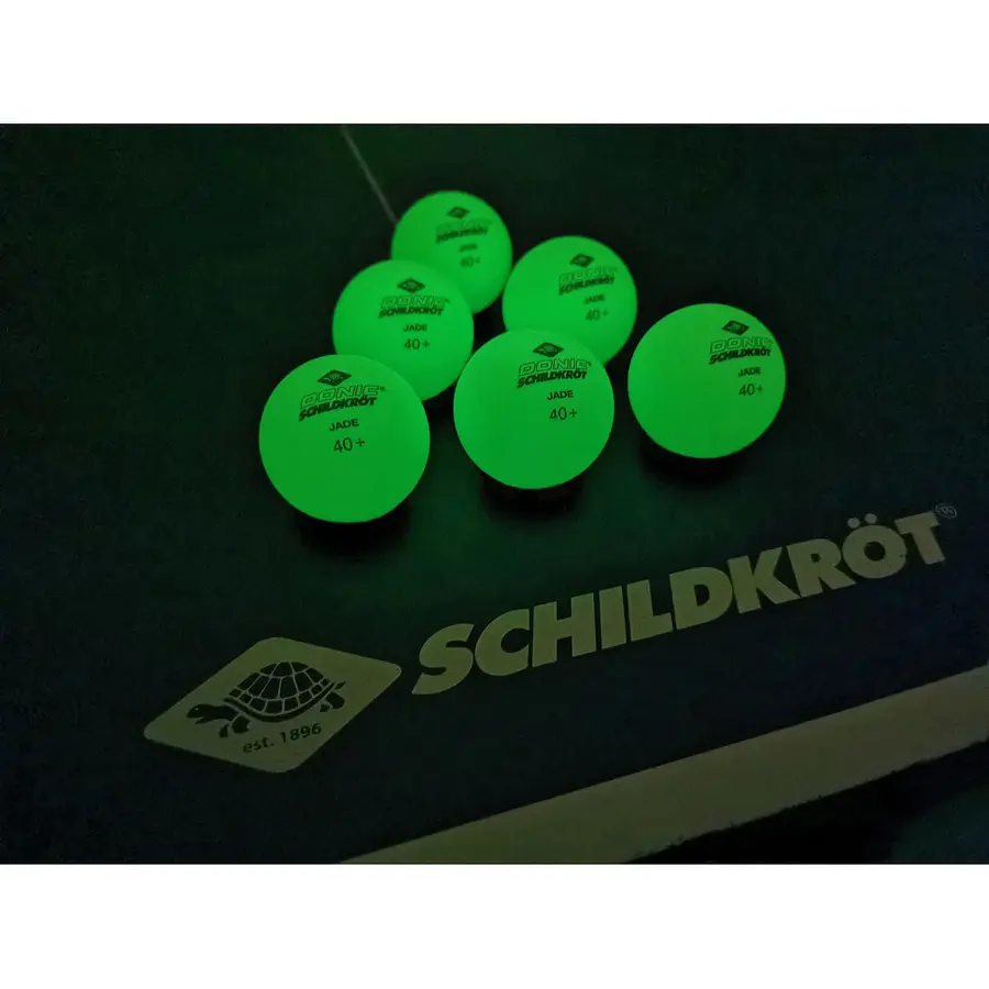 Donic Glow in the Dark Pöytätennispallo 6 kpl | Fluoresoiva vihreä 