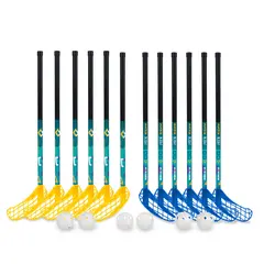 Sport-Thieme | Match Kids Salibandysetti 70 cm | 12 Mailaa | 6 Palloa