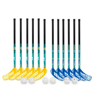 Sport-Thieme | Match Kids Salibandysetti 70 cm | 12 Mailaa | 6 Palloa