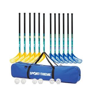 Sport-Thieme | Salibandysetti Match Kids 12 Mailaa | 6 Palloa | Laukku | 70 cm