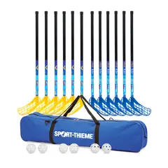 Innebandysett Speed Kids 80 cm 12 innebandyk&#248;ller | 6 baller | 1 bag