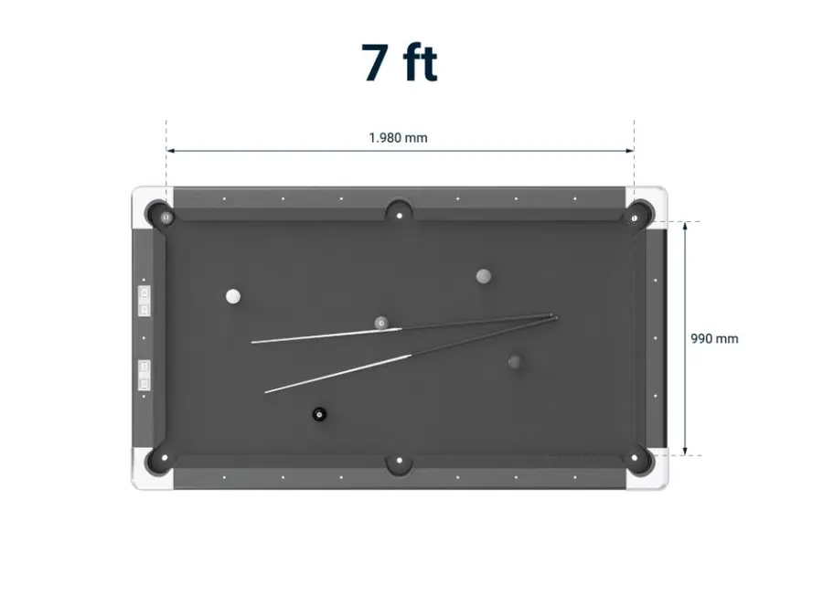 Biljardipöytä Club Pro | 8 jalkaa Sininen | Pelialue 224 x 112 cm 