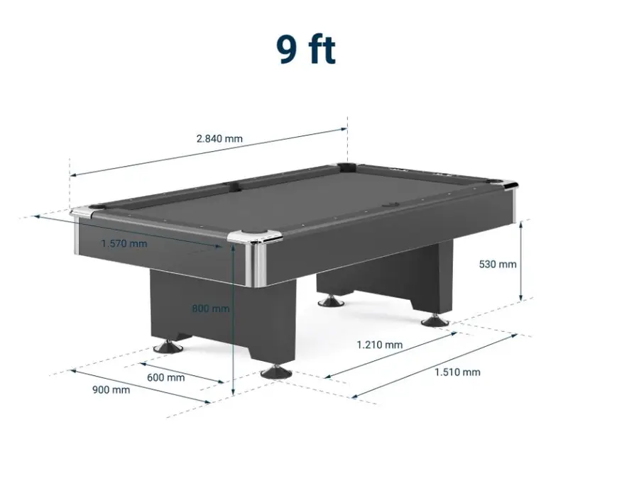 Biljardipöytä Club Pro | 8 jalkaa Sininen | Pelialue 224 x 112 cm 