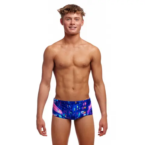 Funky Trunks Jr | Cyber City Uimahousut Sidewinder Trunks | Sininen