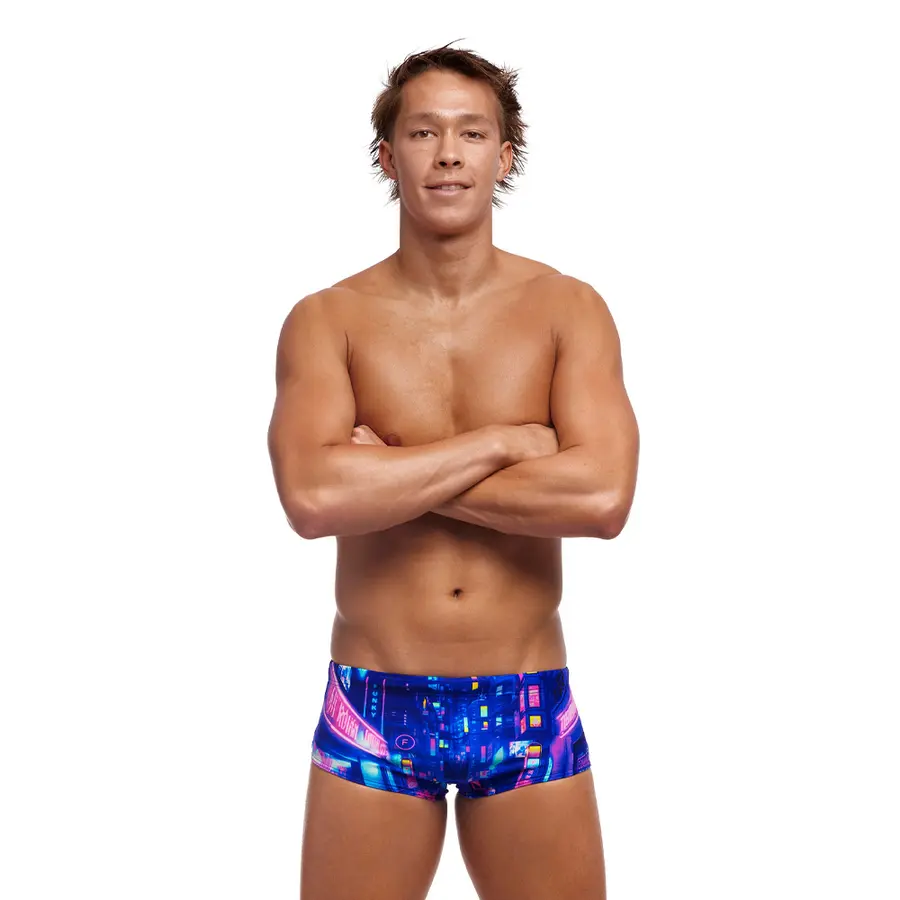 Funky Trunks | Cyber City Uimahousut Sidewinder Trunks | Sininen | Koko 34 