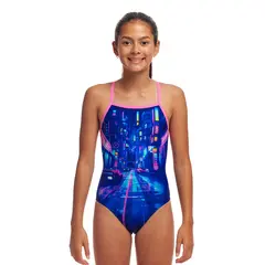 Cyber City Badedrakt jr 140cm Funkita | Strapped in One Piece