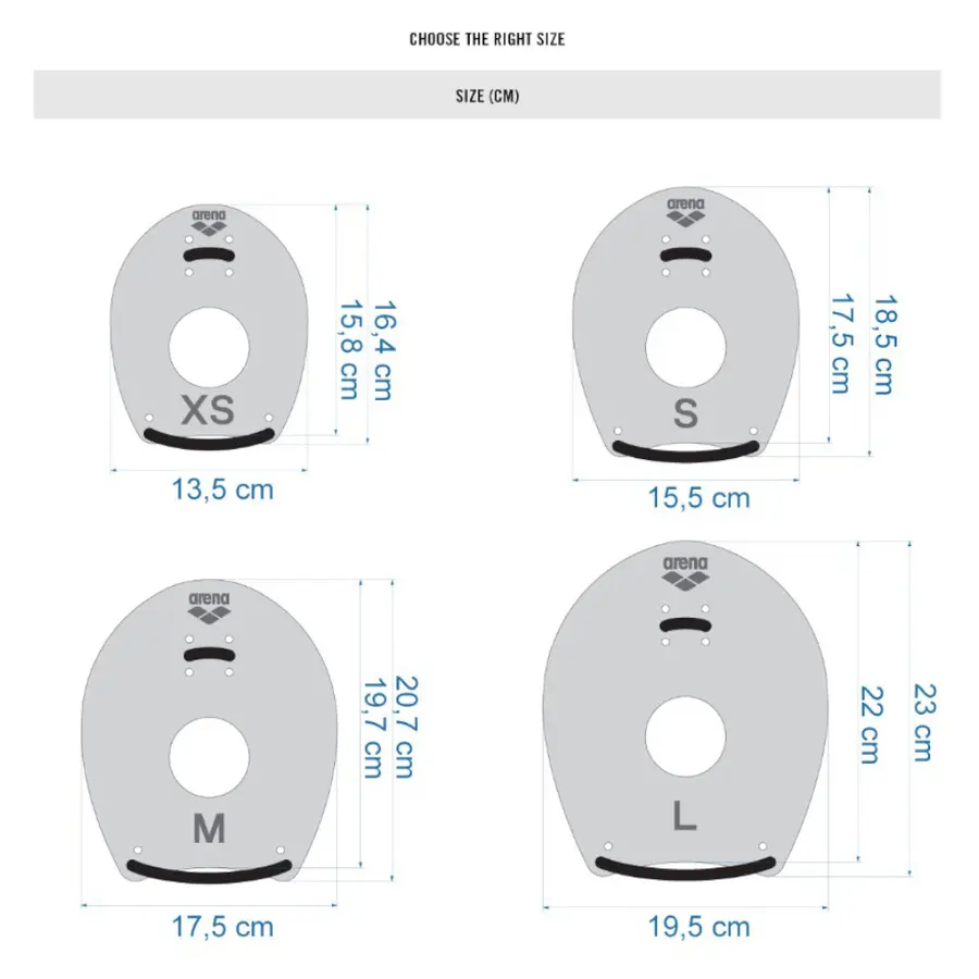 Arena Elite Hand Paddles 2 Svart | M 