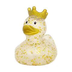 GLITTER DUCK WITH CROWN, GOLD