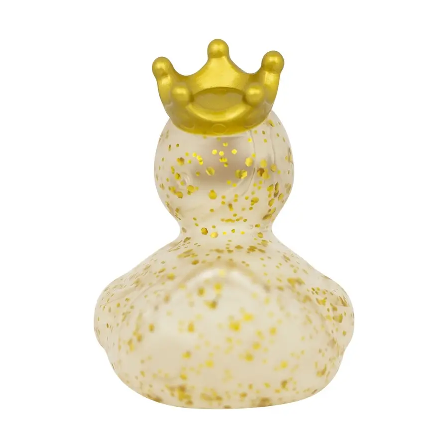 GLITTER DUCK WITH CROWN, GOLD 