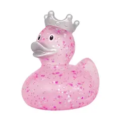 GLITTER DUCK WITH CROWN, PINK