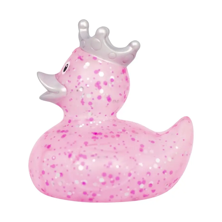 GLITTER DUCK WITH CROWN, PINK 