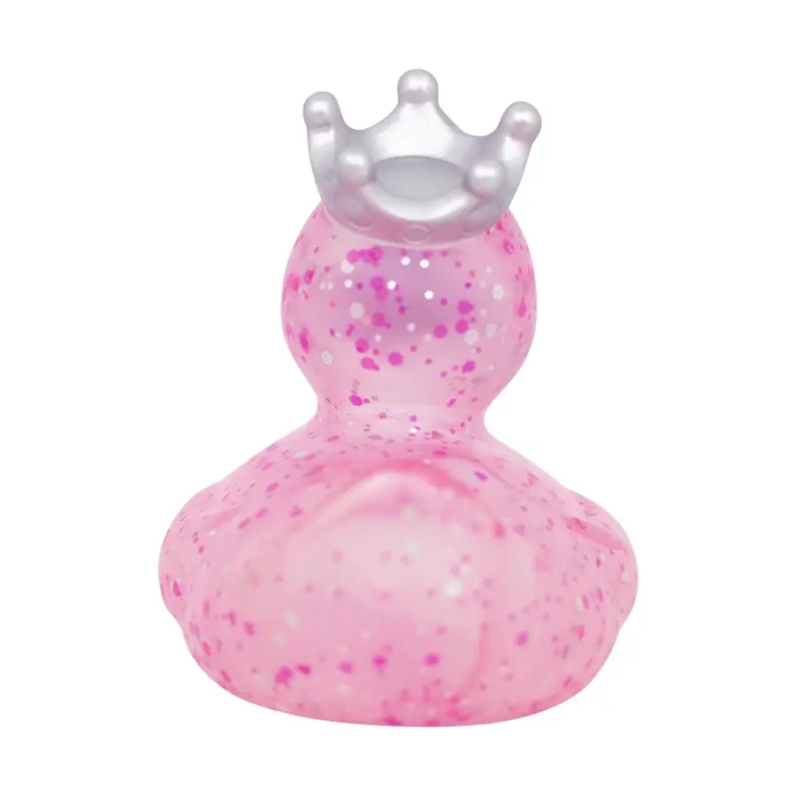 GLITTER DUCK WITH CROWN, PINK 