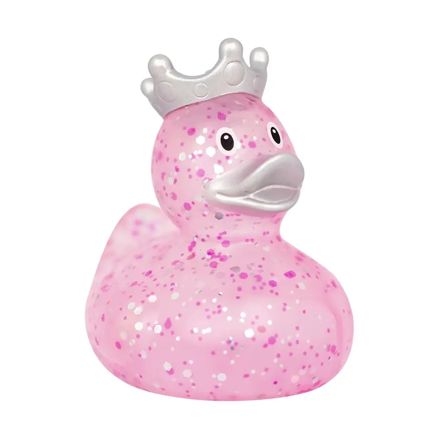 GLITTER DUCK WITH CROWN, PINK 