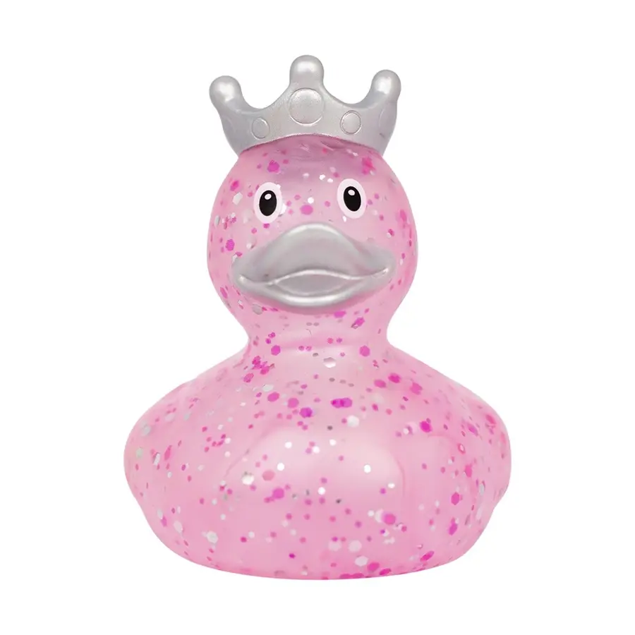 GLITTER DUCK WITH CROWN, PINK 