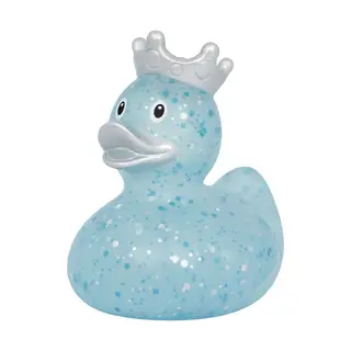 GLITTER DUCK WITH CROWN, BLUE