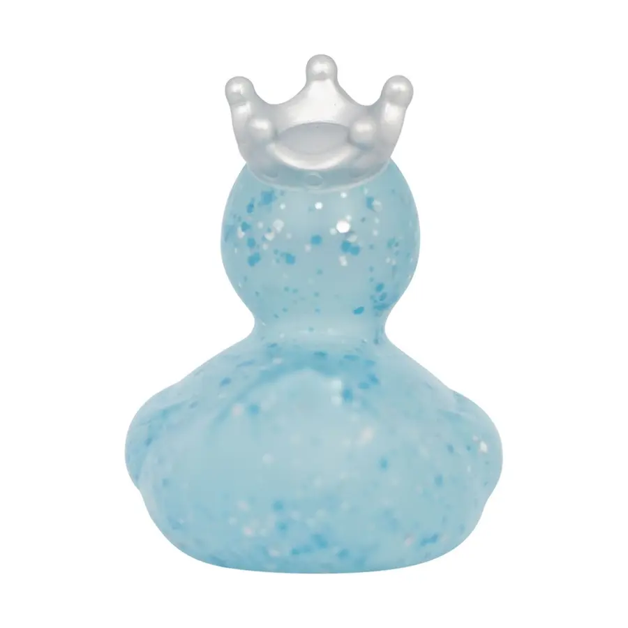 GLITTER DUCK WITH CROWN, BLUE 