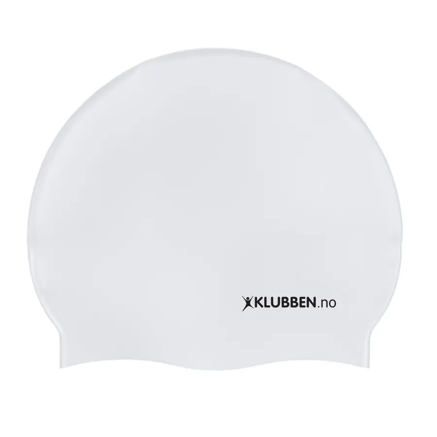 SILICONE STANDARD CAP ADULT WHITE KLUBBEN LOGO 