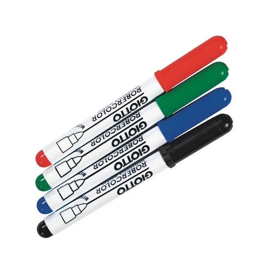 MARKERS WITH DRY WIPE INK Medium MULTICOLOURED | CHISEL TIP 