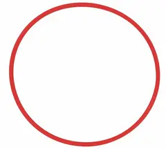 THERMO WELDED HULA HOOP &#216; 65 cm RED