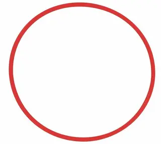 THERMO WELDED HULA HOOP &#216; 65 cm RED