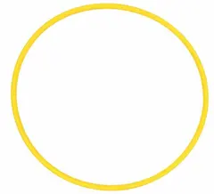 THERMO WELDED HULA HOOP &#216; 65 cm YELLOW