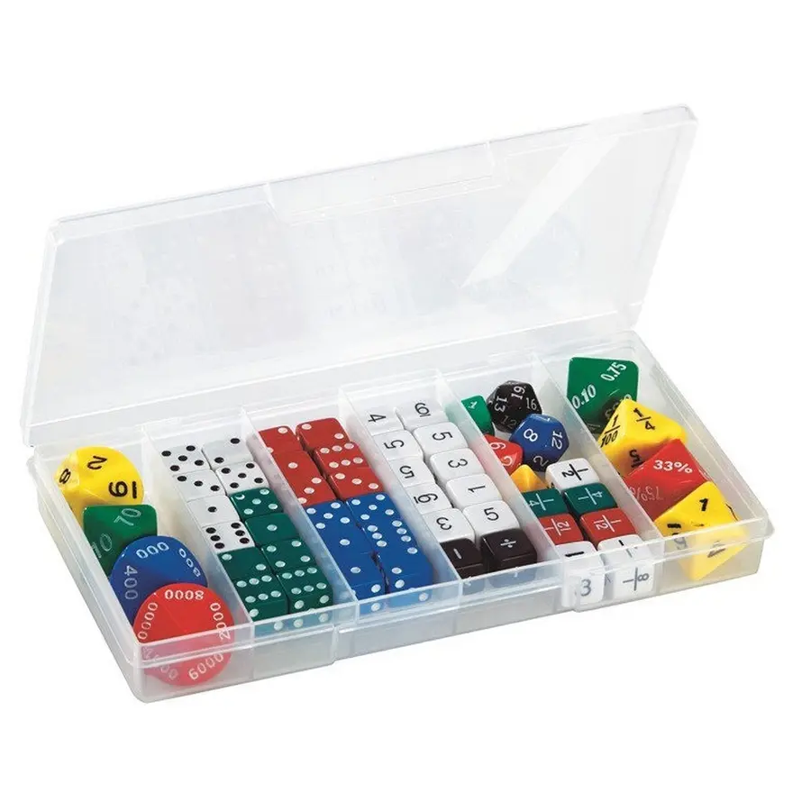 Terninger til matematikk 56 stk | 2,5 cm undervisnings terninger 